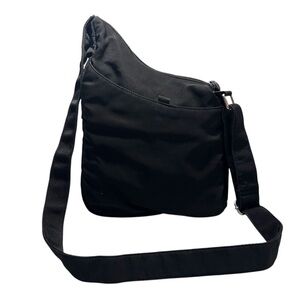 HOBO International Bag Black Crossbody Hobo Nylon Silver-tone Hardwar Grey intr